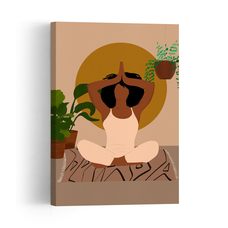 Safe Space Peaceful Serene Tranquil Plant Portrait Wall Art Print 1 Piece Wrapped Canvas Wall Art, 60.96cm H x 40.64cm W