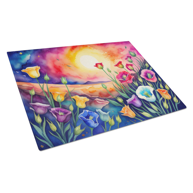 Planche à découper en verre Lisianthus