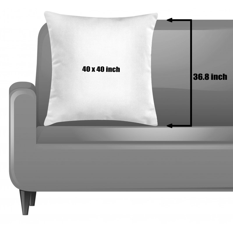 Housse de coussin décoratif 40 po à damier intérieur/extérieur