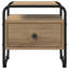 40 cm W Galvanised Steel Bedside Table-531322804