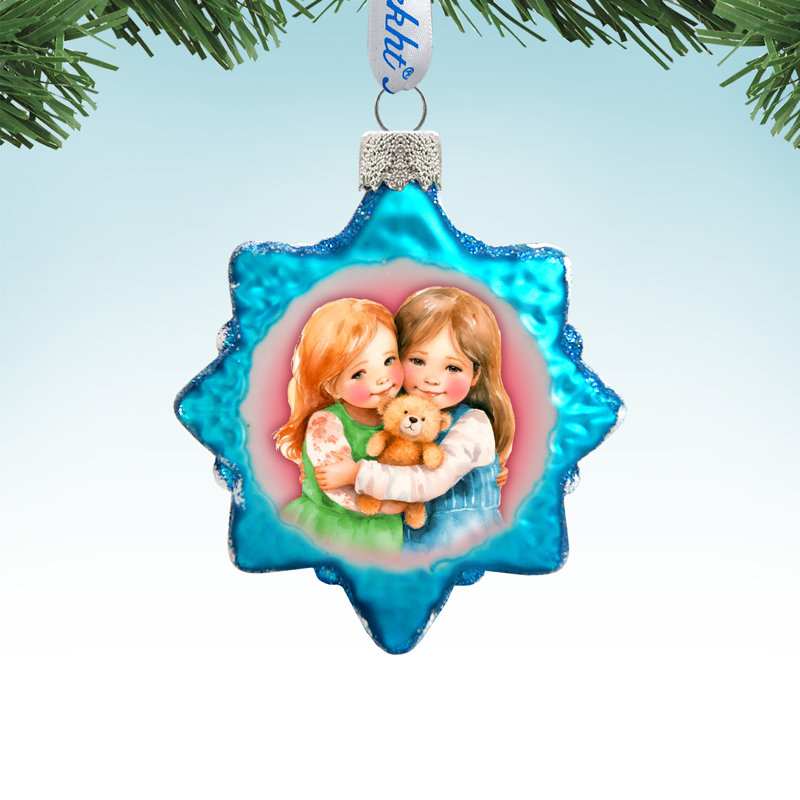 4'' Glass Hanging Figurine Ornament