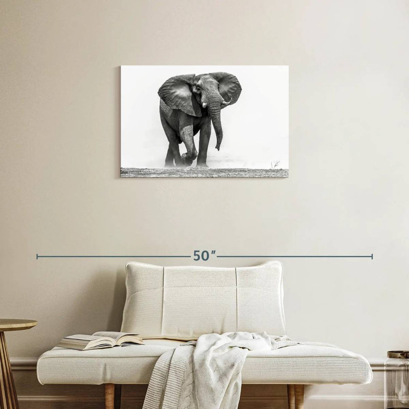 Éléphant d'Afrique marchant, H 20 po x l 30 po