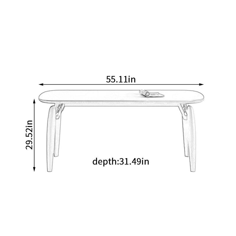 Schrager, H 29,52 po x L 55,11 po x l 31,49 po