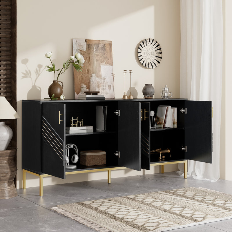 160cm Sideboard, Black