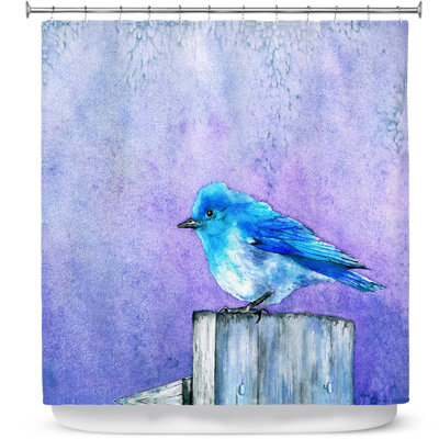 Rideau de douche simple oiseau bliss