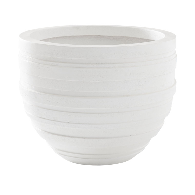 June Resin Pot Planter, 17" H x 21" W x 21" D