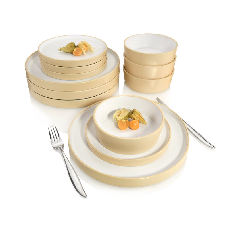Romeo 12 Piece Earthenware Dinnerware Set, Service for 4