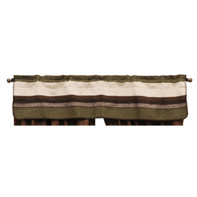 Wooded River Sage Valley Valance Rustic Cabin Window Topper Lodge for Kitchen Living Room