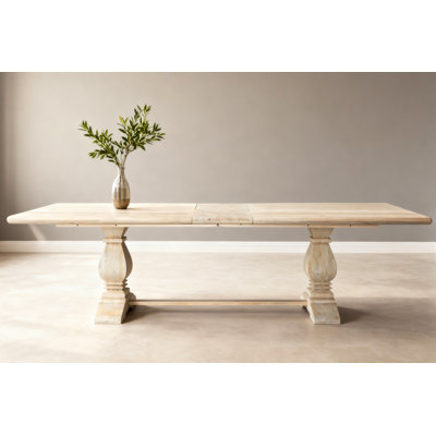 Claranne Extendable Dining Table – White Wash
