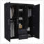 Armoire Bariloche, rangement multi-sections avec tringles de suspension, tablettes et 2 tiroirs-1486974180