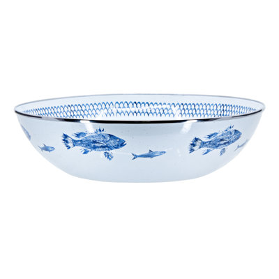 Golden Rabbit Enamelware Fish Camp 5 Qt. Catering Bowl