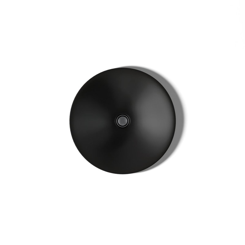 Carillon Circular Vessel Bathroom Sink, Black Black