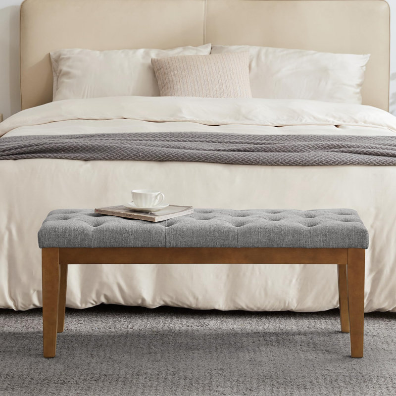 Banc de chambre pour l'extrémité du lit, Gris