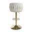 Azelia Swivel Upholstered Adjustable Height Counter Stool with Metal Frame-711746854