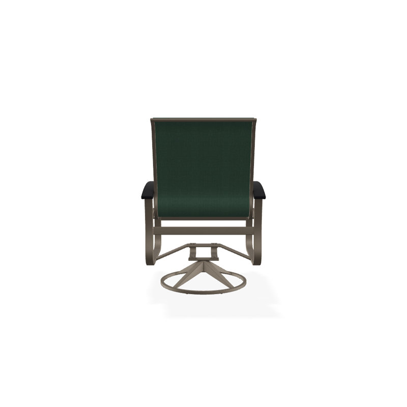 Belle Isle Outdoor Dining Armchair, Forest Forest Green 22D Sunbrella®, Black P70, Textured Kona