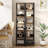 Narrow Bookshelf Tall Skinny Bookcase 6 Tier Storage Rack-360706838