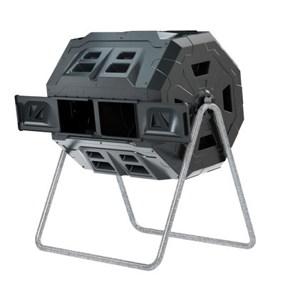 43 Gallons Polyethylene Plastic Odor Resistant Outdoor Tumbler Composter