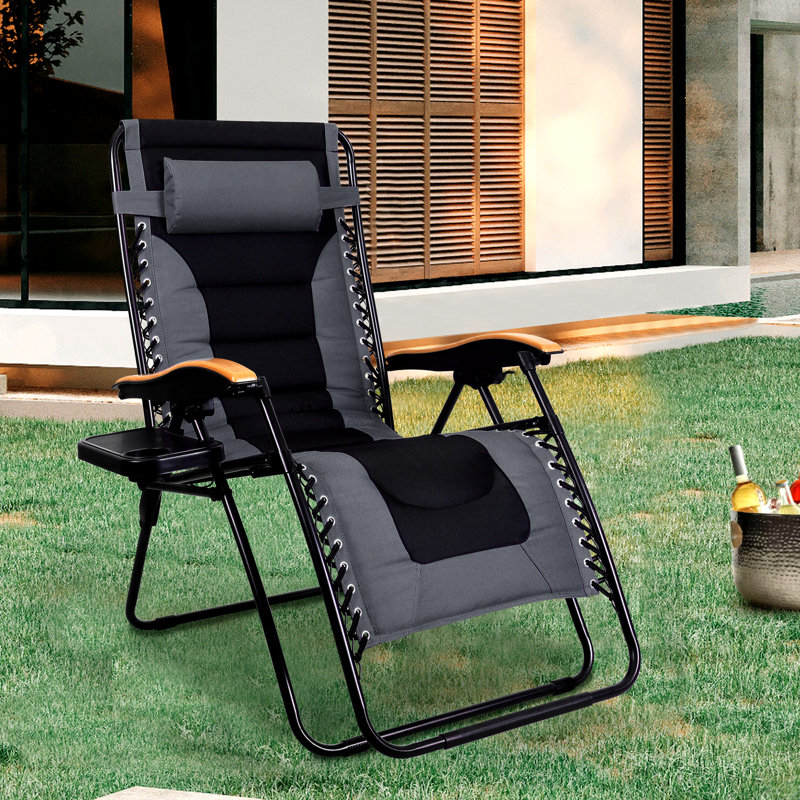 Syril Folding Zero Gravity Chair, Gray