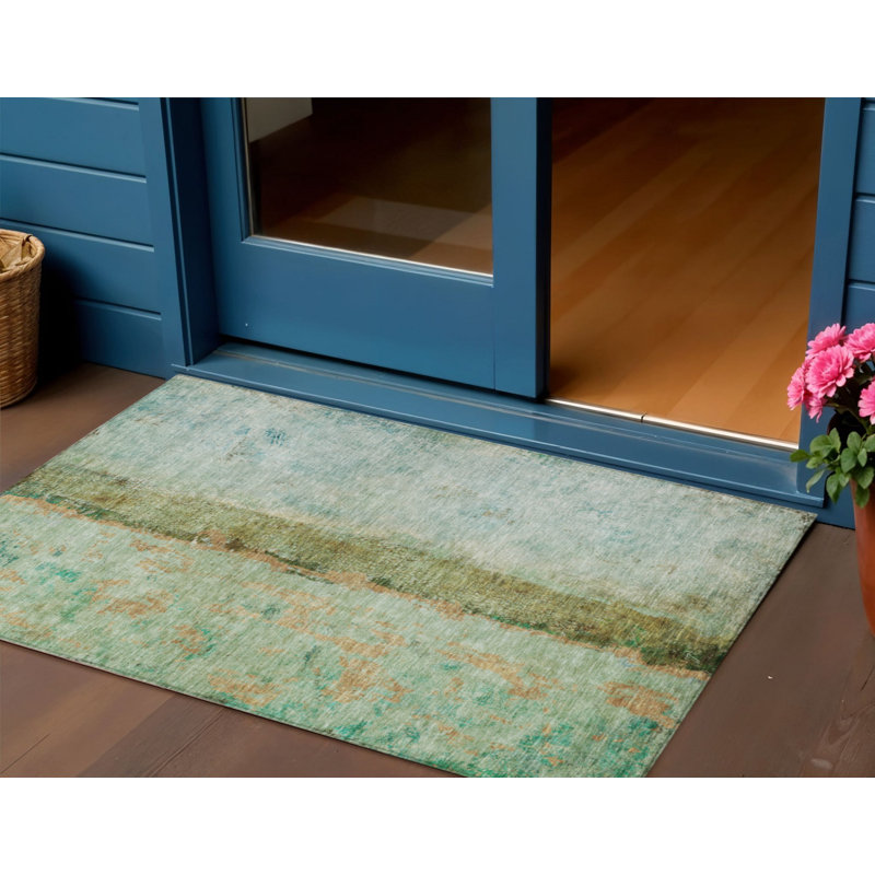 HomeRoots Rectangle Machine Woven Area Rug
