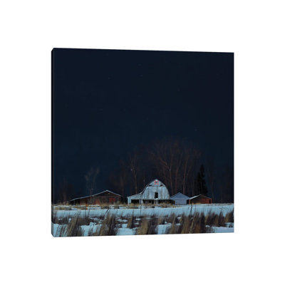 Quilt Trail Pattern By Moonlight by Ben Bauer - Wrapped Canvas Print