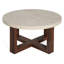 Table basse ronde avec base en croix