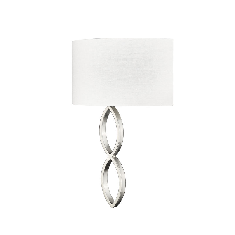 Applique murale haute en acier 18,8 po Yohji, Nickel brossé