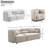 Modern Upholstered Boucle 3-piece Sofa Set, 6-seater With Accent Chair-956571712-970907433