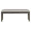 Ensemble de salle à manger 6 pièces gris antique et finition café avec banc à 6 tiroirs et 4 chaises d'appoint de style campagnard décontracté