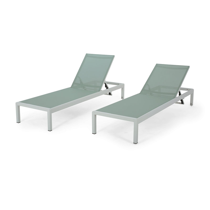 CAPE CORAL KD CHAISE LOUNGE WHT(MP2), White, Green, 2