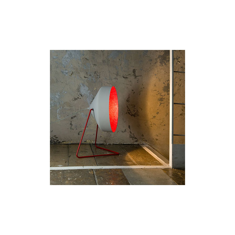 41cm Novelty Floor Lamp with Outlet, Grey/Red