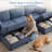 106" Wide Reversible U-Shaped Modern Modular Sectional Sofa With 2 Storage Ottomans, Charging Port, Arm Pillows, Side Pockets-1731675220