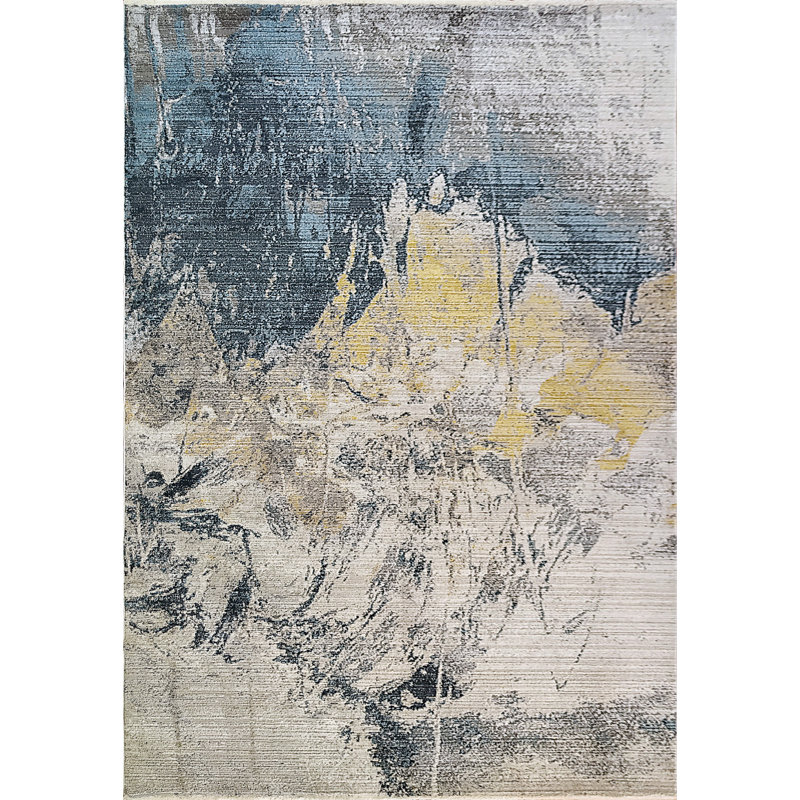 Unique Abstract Indoor Rug, Rectangle 7'10" x 10'10"