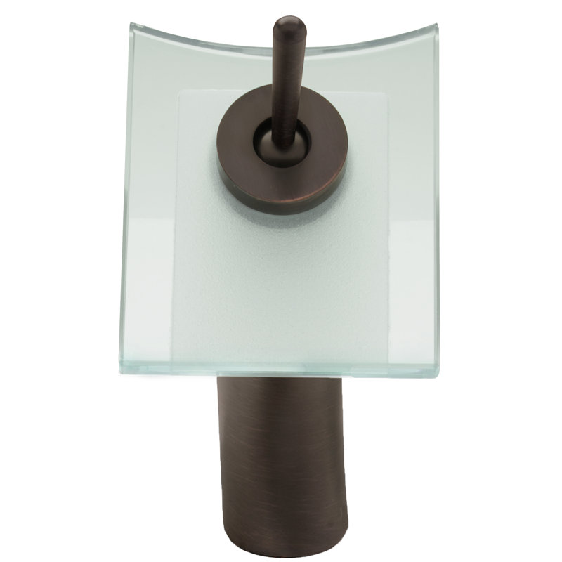 Robinet de lavabo vasque carré à un trou, Bronze huilé, Clair
