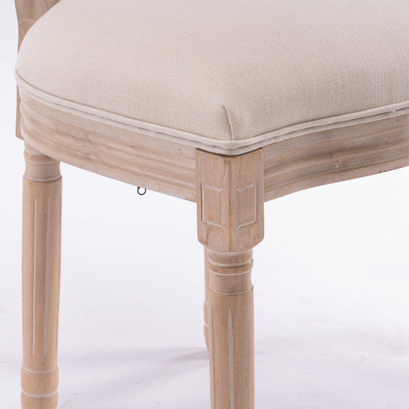 Jonsson French Style Solid Wood Frame Linen Fabric Dining Chair,Side Chairs,Kitchen Chairs,Upholstered dining room chair,dinning chair,kitchen chair