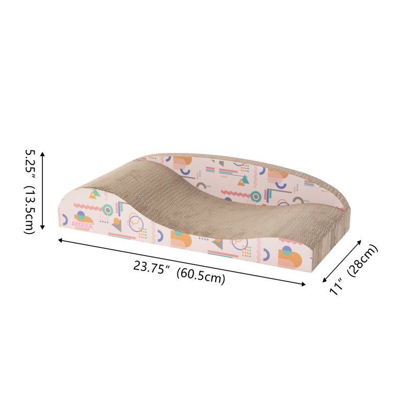 Grattoir pour chat Elmajian, Rose clair / multicolore