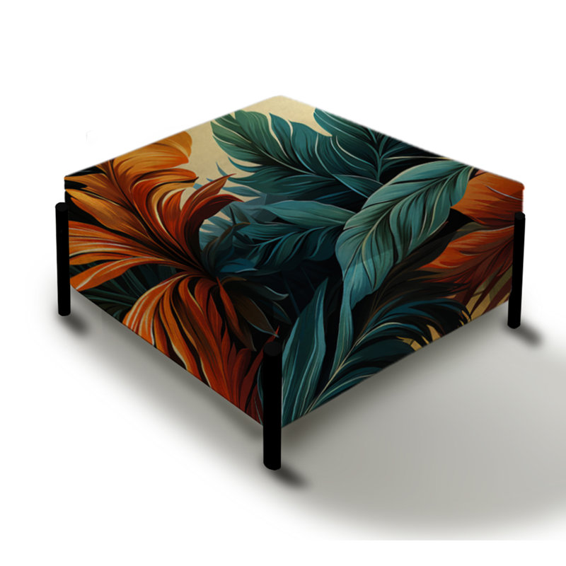 Paradise Palms - motif tropical - grand repose-pieds carré tropical