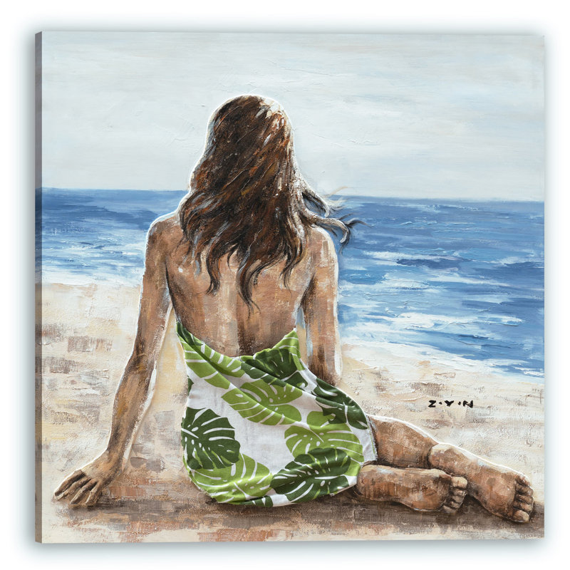 Serenity tropical sur toile, H 12 po x l 12 po x P 1 po