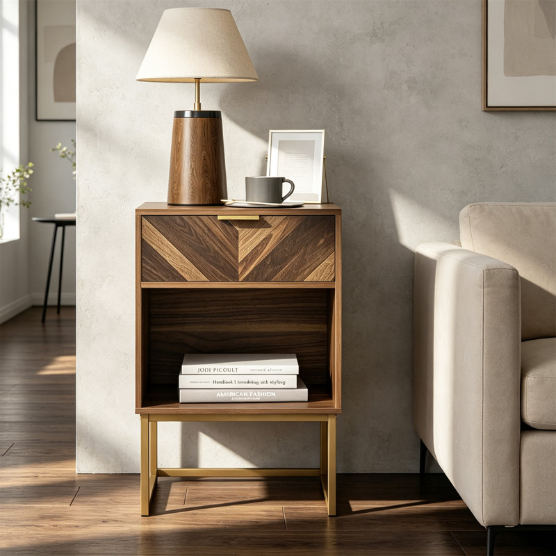 Bercher 40 cm W Bedside Table