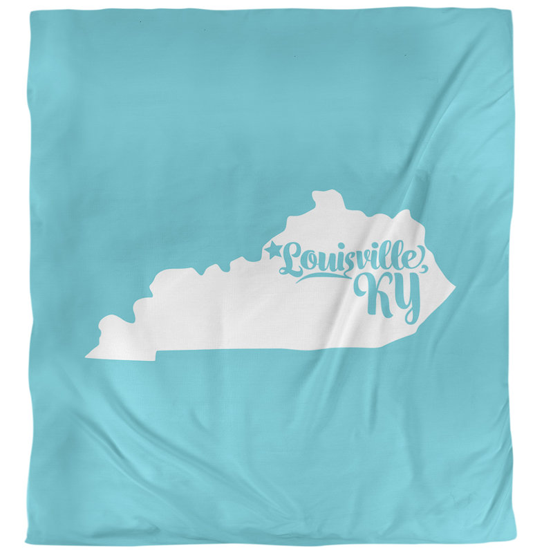Kentucky Modern & Contemporary Solid Colour Duvet Cover, Queen Duvet Cover, Teal, Microfiber