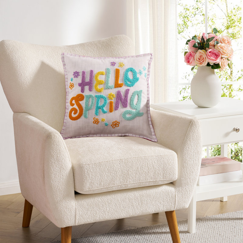 Hallmark 18" x 18" Multicolor Hello Spring Decorative Pillow