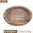Rustic Wooden Serving Tray: Round Wood Butler Decorative Tray Vintage Centerpiece Candle Holder Trays Farmhouse Ottoman Tray For Decor Countertop Home Decor Accessories For Coffee Table