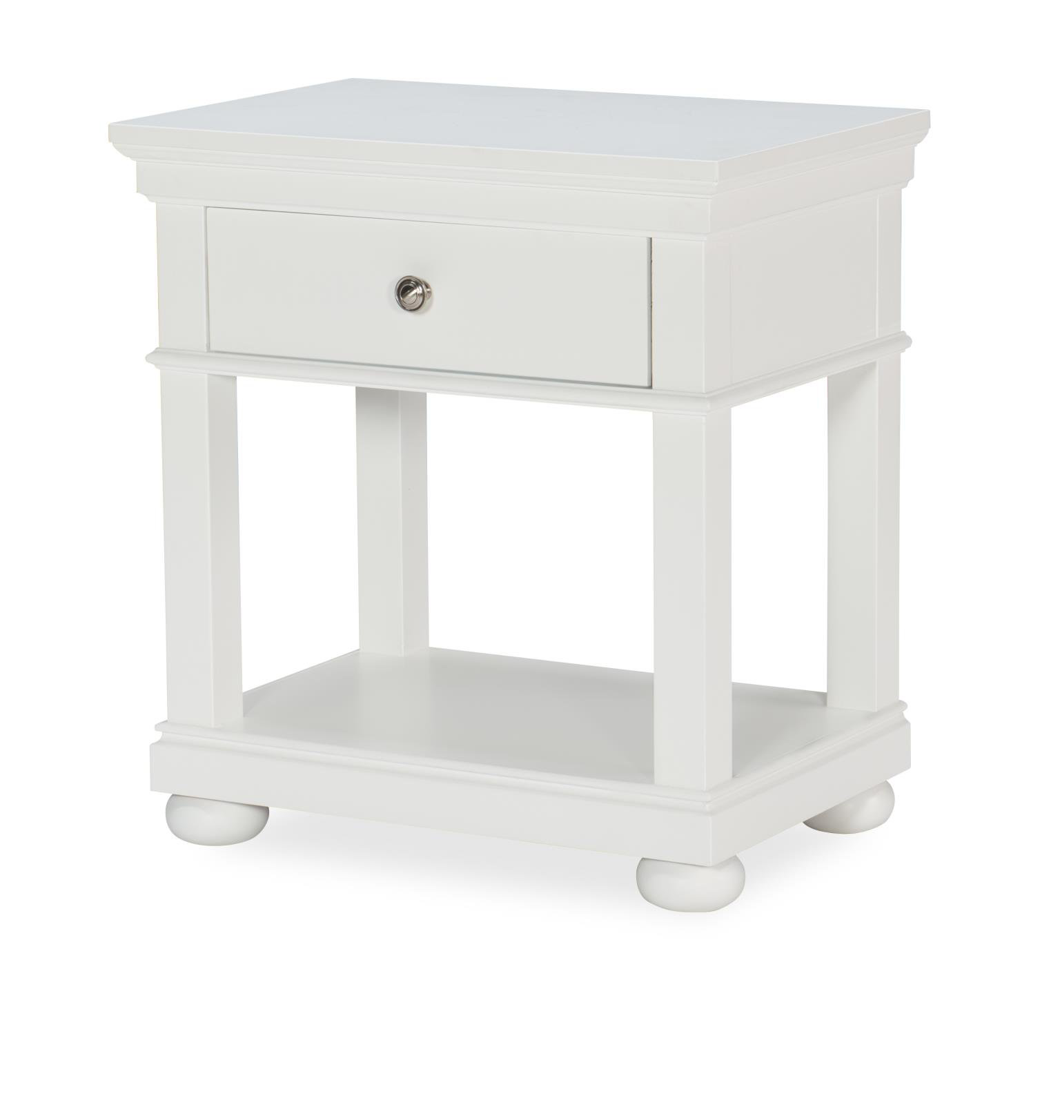 Jayden 1-Drawer Nightstand , White