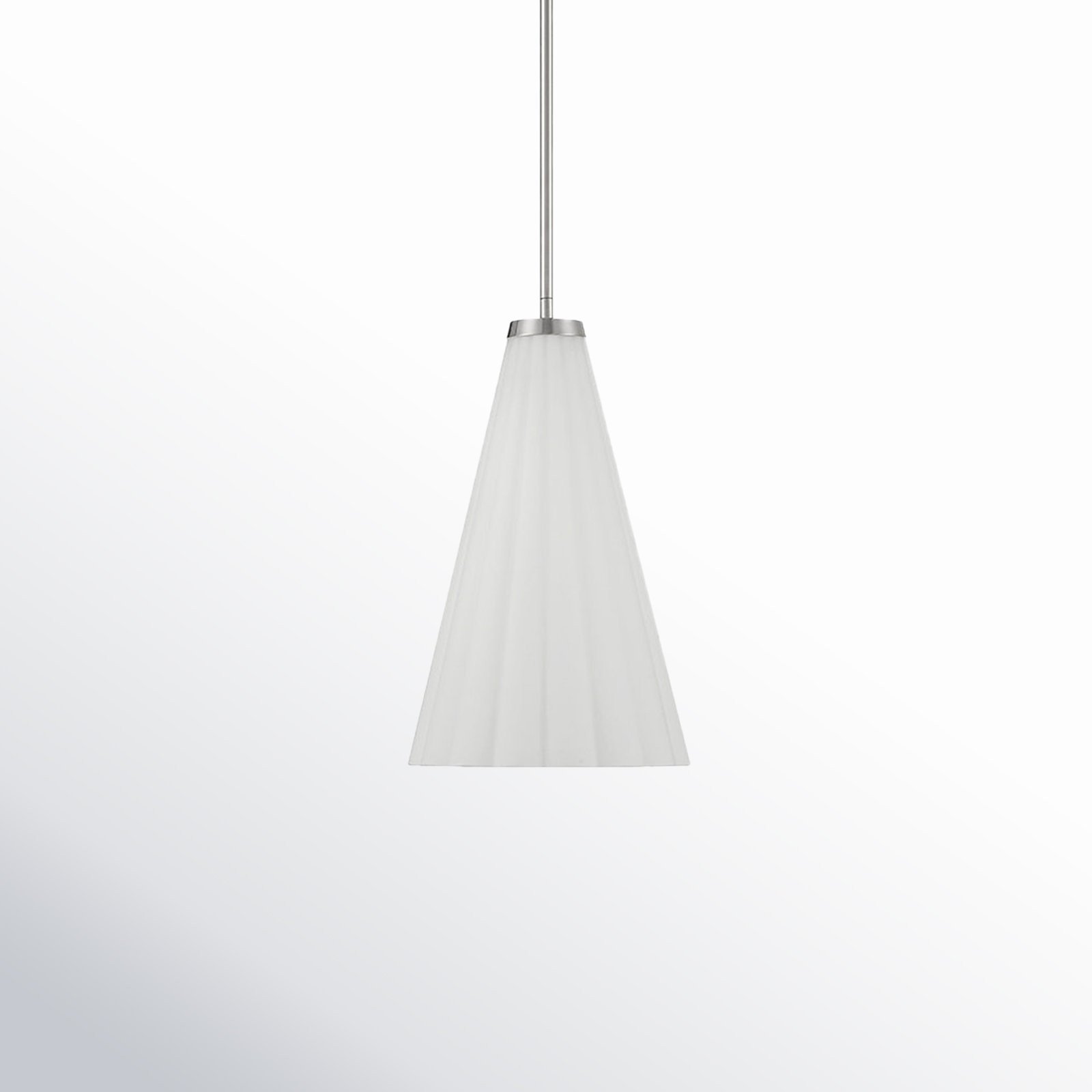 Keili 1 - Light Bell Cone Pendant, Satin Nickel