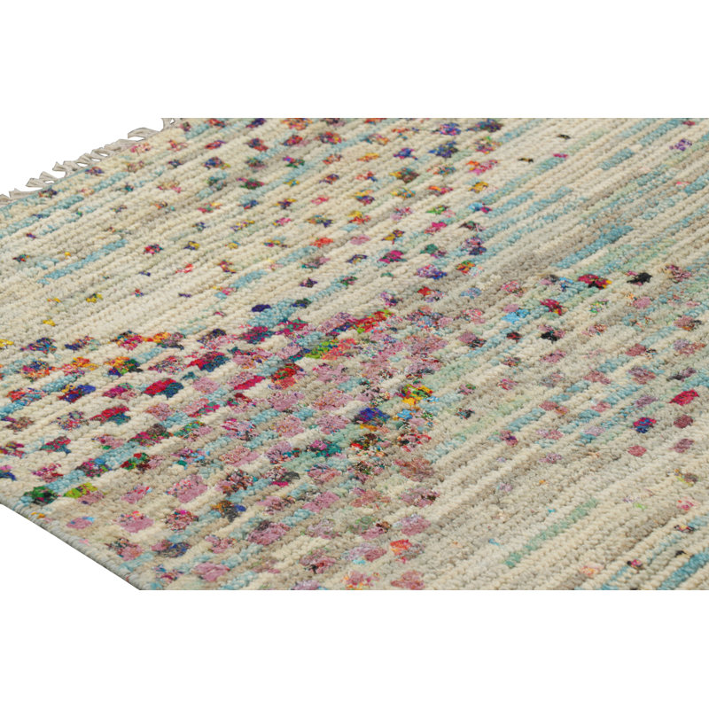 Rug & Kilim’S Modern Rug In Blue And Red Geometric Patterns