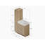 Meuble-lavabo simple autoportant 46 po avec armoire à linge haute droite, comptoir en quartz de Carrare, 3 tiroirs-2022148670
