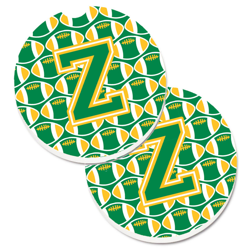 Sous-verre de football, Z, Vert/doré