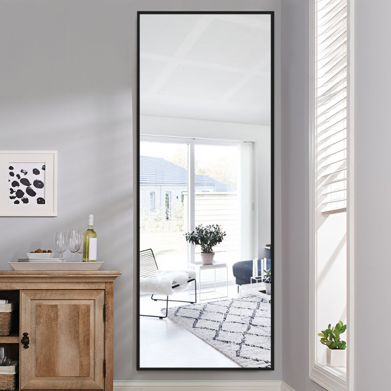 Metal Flat Mirror, Black