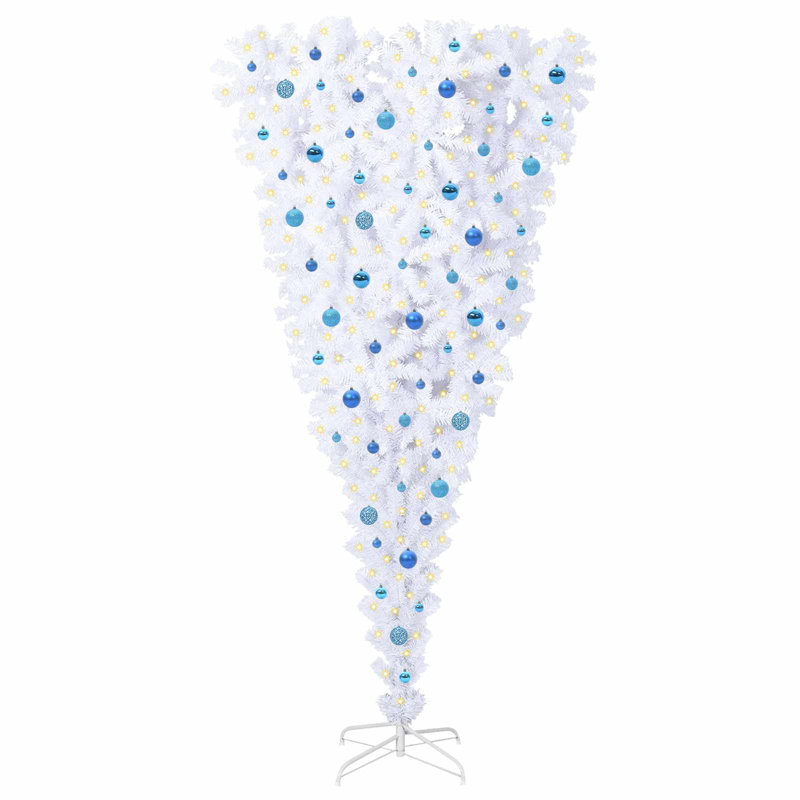 240cm H Lighted Artificial Christmas Tree, Blue