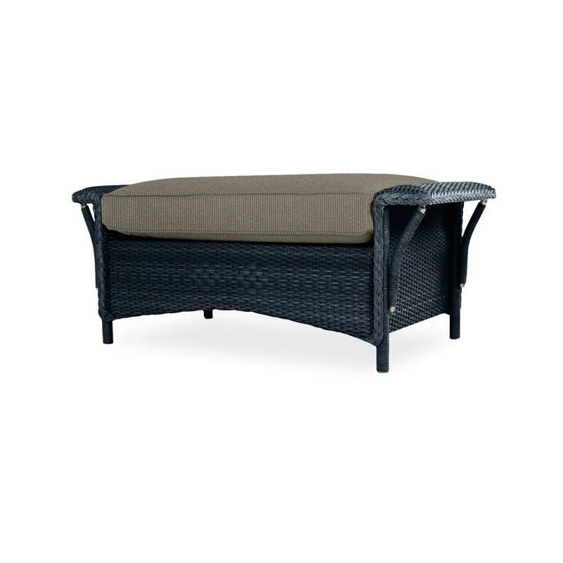 Nantucket Outdoor Ottoman, Remy Cloud, Ebony