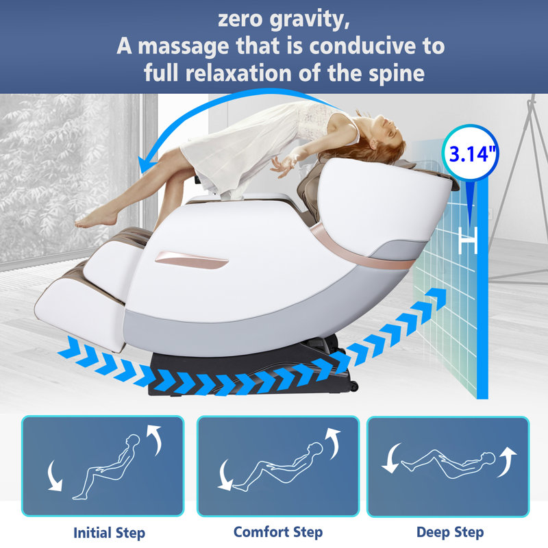 Fauteuil de massage chauffant en similicuir